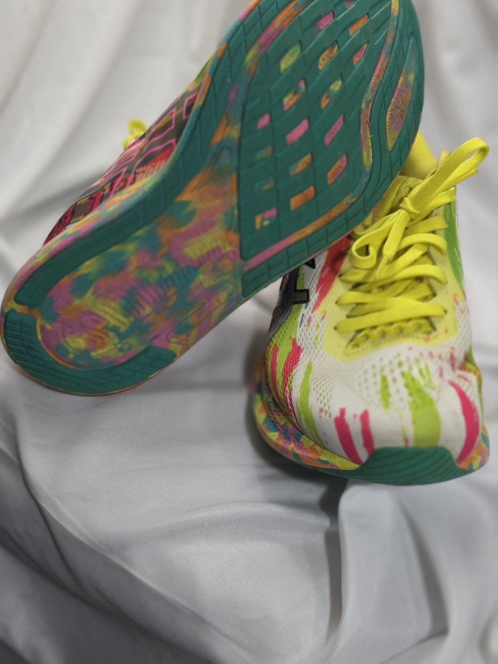 ASICS Women's Multicolor Running Shoes - Neon Yellow Accents - Picture 3 of 4